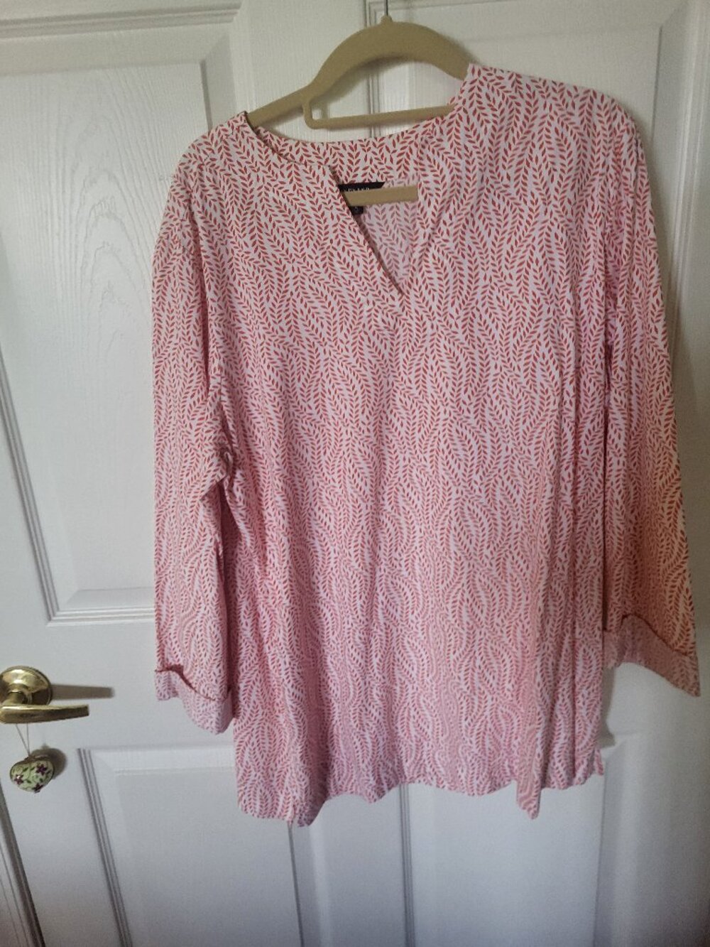 🌸 Cute & Classic Lands' End Popover Tunic Blouse 🌸 (Size Large)